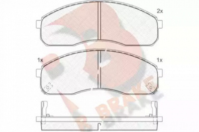 R BRAKE rb1455 -  Комплект тормозных колодок, дисковый тормоз